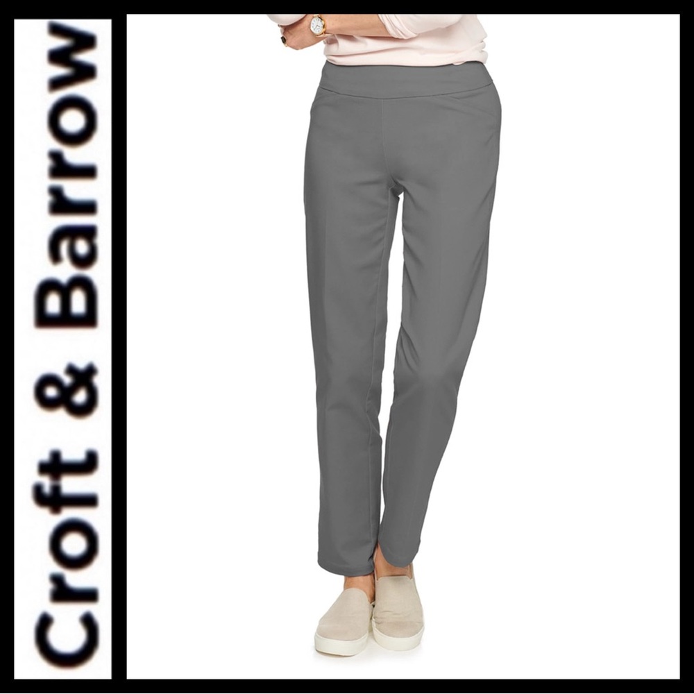 NWT Croft & Barrow Mid-Rise Straight Leg Ankle Pants